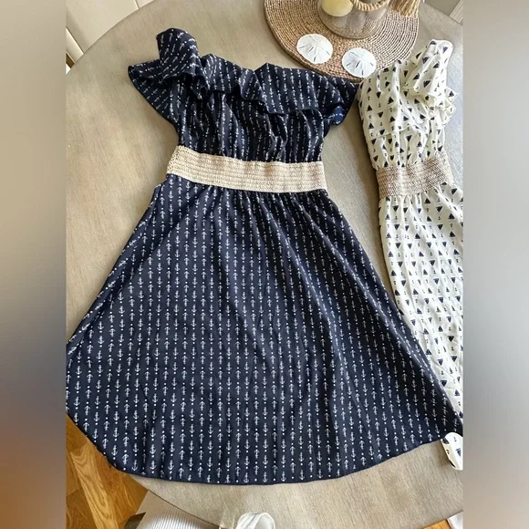 Ocean Drive Women’s Dress set - Navy and Cream - Picture 3 of 9